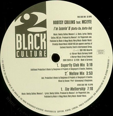 Bootsy Collins I'm leavin' u.. (Superfly Club/Mellow Mixes, 1997, p.. [Maxi 12'']