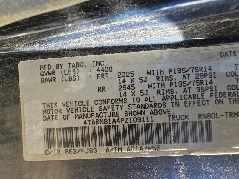 Used Air Cleaner Assembly fits: 1993 Toyota PICKUP 4 cylinder 22RE engine 4x2 w/ Foto 4 de 4