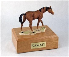 Brown Horse Figurine Funeral Cremation Urn Avail in 3 Different Colors  4 Size