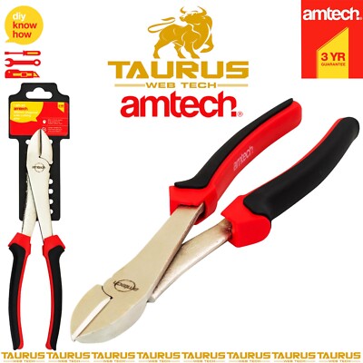 10'' AMTECH Diagonale Seitenschneidezange Draht Kabelschneider 3 mm Garage Zum Selbermachen Werkzeug UK