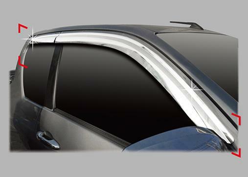 Auto Clover Chrome Wind Deflectors Set for Toyota Hilux 2016+ Extra / Single Cab