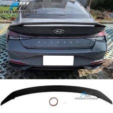 Fits 21-25 Hyundai Elantra Sedan Matte Black ABS Rear Trunk Spoiler Wing