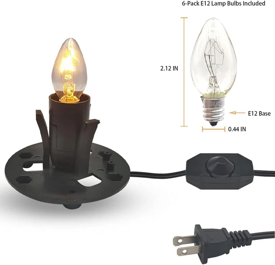 Nuevo cable de lámpara de sal del Himalaya corazón naranja con interruptor de atenuación y bombillas, 6 pies original Foto 2 de 4