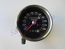 Triumph Bsa Black Face 120 M.p.h. Speedometer Gauge Instrument