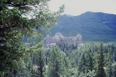 Vintage 35mm Photo Slide Banff Springs Fairmont Alberta Canada Hotel Resort