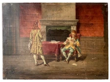 Ludger LAROSE (1868-1915) Listed Quebecois Antique Oil 1890  Lords in the Castle