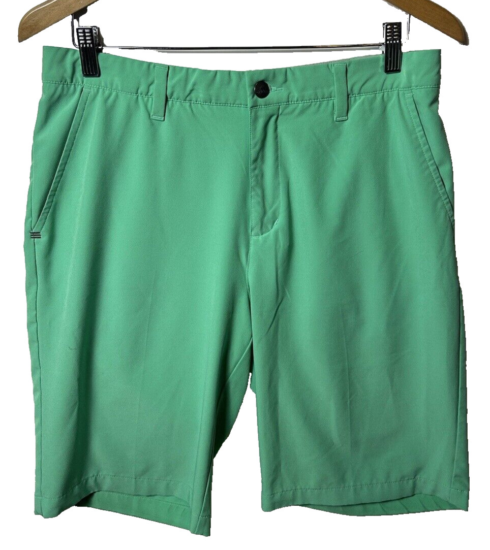 Pantalones Cortos de Golf Adidas Para Hombre 32 Verde Pastel Chino Sólido Rendimiento Elástico (155)