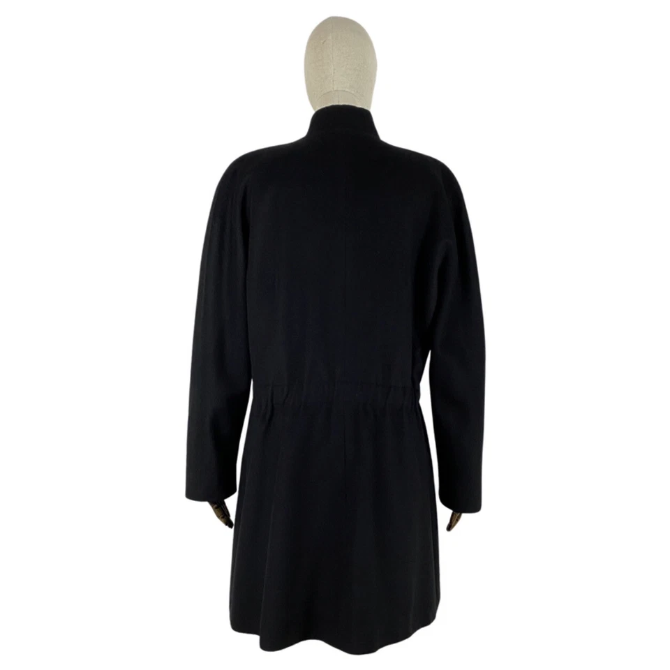 Abrigo de lana AKRIS Virgil para mujer negro talla US10 / FR42 Foto 2 de 4