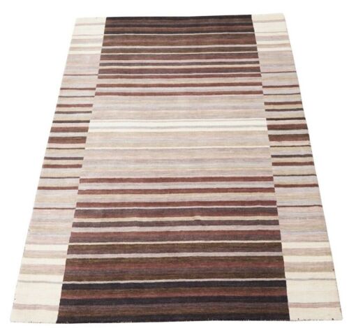 Carpet 100% Wool Braun Beige 160x230 CM Oriental Rug Hand Woven HT346