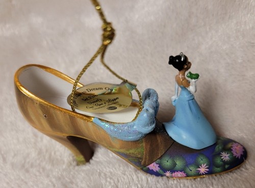 Bradford Exchange Once Upon a Slipper Disney Schuh Ornament Tiana Neu mit Etikett! - Bild 5 von 8