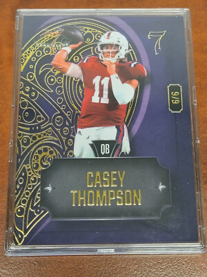 Casey Thompson 2023 Wild Card Seven Card Studs Purple Heart Foil /6