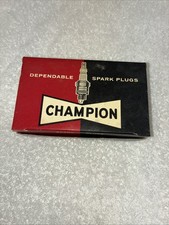 10 Vintage Champion J-8 Spark Plugs In Original Box. See Photos