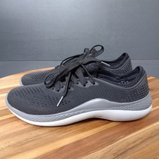 Crocs 360 Pacer Literide Mens Size 8 Black Lace Up Sneaker Workout Shoes Comfort