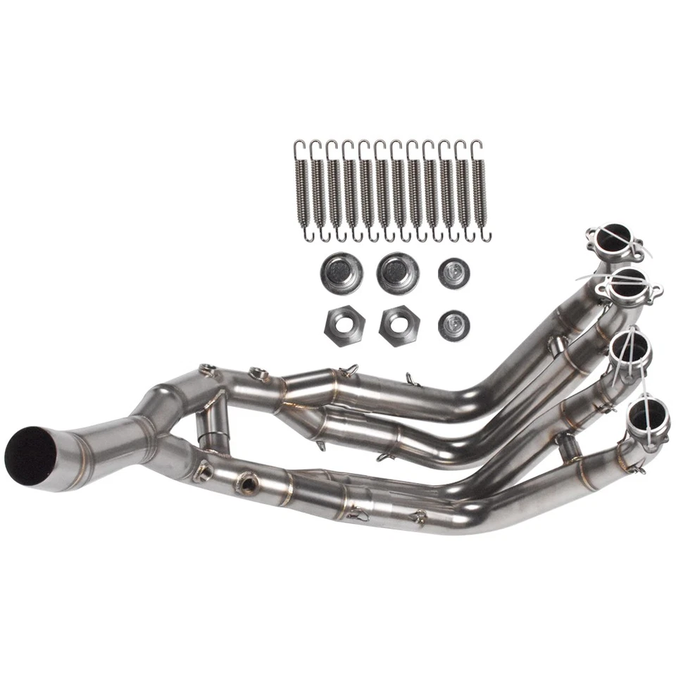 Para BMW S1000RR 2019-2025 S1000R 2019-2025 Sistema de escape Cabezal Enlace Tubo 2.4" Foto 3 de 4