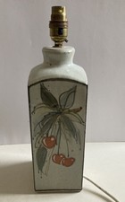 Vintage Colin Kellam Totnes Devon Studio Pottery Cherry Motif Lamp Large
