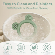 3 Pack Silicone Teethers for Babies 3M BPA Free Silicone Baby Toys 6 to 12...