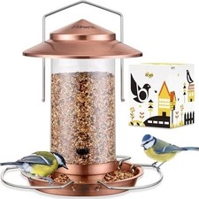 Metal Bird Feeder for Outdoors Hanging,Squirrel Proof Wild Bird Feeders USA