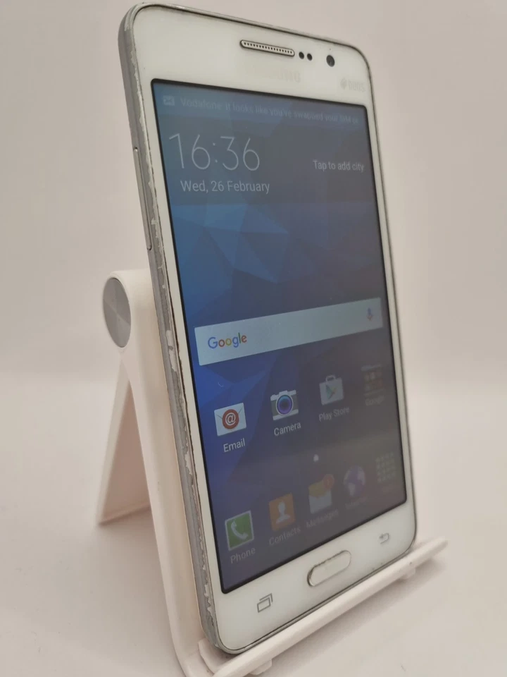 Samsung Galaxy Grand Prime White Unlocked 8GB 5.0" 8MP Android Smartphone #S03 - Image 2 of 4