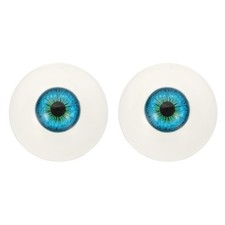 32mm Doll Eyes,1 Pair Realistic Acrylic Eyes, Blue Green