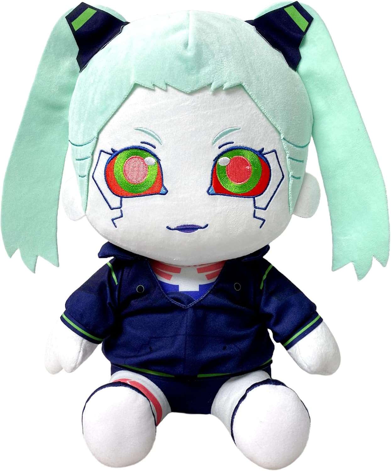 Cyberpunk Edgerunners Rebecca Basic Clothing Sitting Pose Plush 12" H