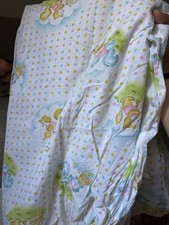 Vintage Fitted Crib Sheet Animals Pastel Nursery Bedding Cottagecore Babycore