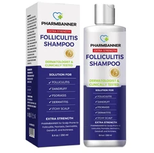 Anti-Fungal Shampoo for Folliculitis, Seborrheic Dermatitis, Scalp Psoriasis 