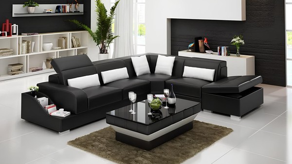 Garnitur Eckgarnitur Sofa Ledersofa Ecksofa Polster Polster Couch Wohnlandschaft-image