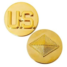 Finance Corps Branch Insignia Army Enlisted and US Collar Devices Pins Set, 1"D