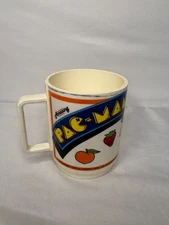PAC MAN 1980 Cup Midway Deka Plastic Mug 269 Vintage Pac-Man Game Retro