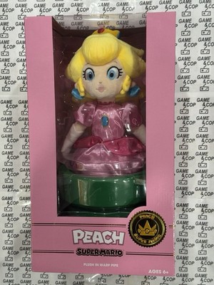 Nintendo Super Mario PEACH Plush in Warp Pipe Toy NIB Luigi Yoshi Toad