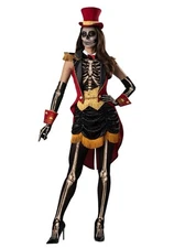 Skeleton Ringmistress Costume by Incharacter Costumes - Child Size Large - New