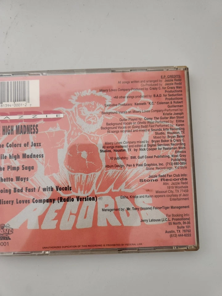 Mile High Madness by Jazzie Redd (CD, 1993, Stone Records (Classical)) - Image 2 of 4