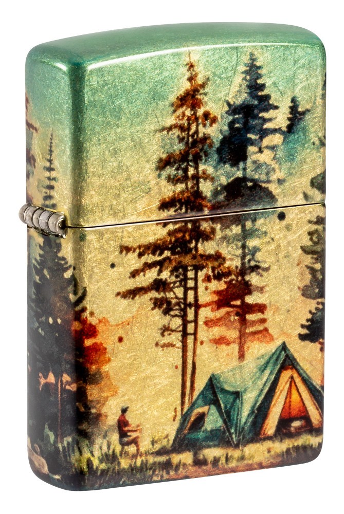 Zippo Off the Grid Design Tumbled Brass 540 Fusion Windproof Lighter, 46263