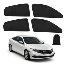 Car Window Shades for Civic 2017-2024, Custom Fit Suede Honda Civic 2017-2024