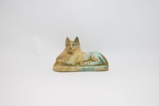 UNIQUE ANCIENT EGYPTIAN SMALL seated cat Bastet Protection with Magic Handmade