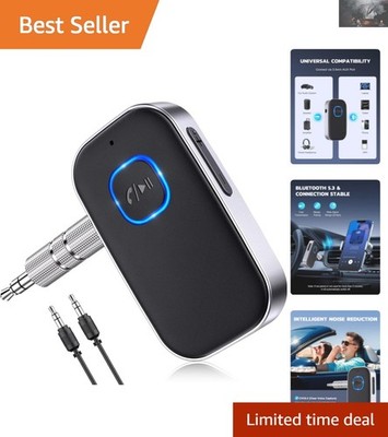 Bluetooth Receiver & Noise Cancelling Car Adapter - 16H Battery Life, Hands-Free