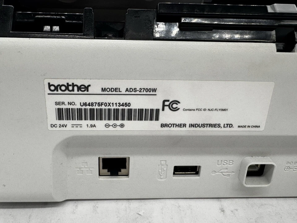 Brother ADS-2700W Wireless Space-Saving High-Speed Color Duplex NO A/C - Image 4 of 4