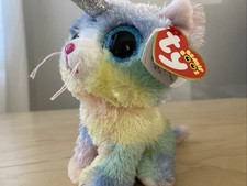 TY Heather the Unicorn Cat TY Beanie Boo 6 Inches