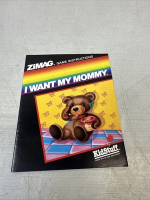 Atari 2600 Zimag I Want My Mommy 1983 Kid Stuff Color Manual Game Instructions