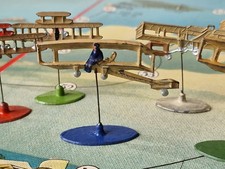 JW Spear Brettspiel Kaiserreich  Aeroplan 1910 Zinnfiguren Flugzeuge