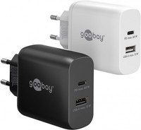 Goobay® 45 W USB-C™ + A Power Delivery Gan Dual-SchnellladegeräT Weiß
