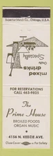 Matchbook Cover - Prime House Chicago IL