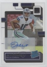 2022 Panini Clearly Donruss Rated Rookie Auto Jalen Tolbert #81 Auto 10od