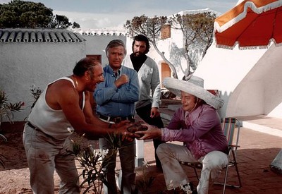 Hansi Waldherr Joachim ''Blacky'' Fuchsberger stuntman Carlo Al- 1970s Old Photo 1