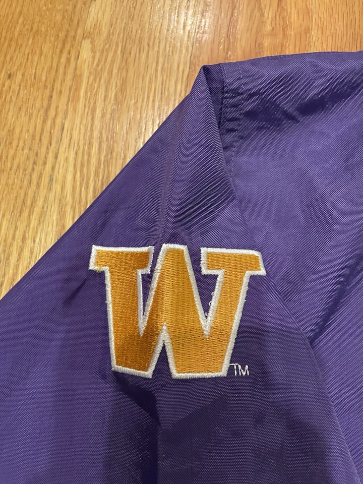 Pullover cortavientos vintage Washington Huskies Champion nuevo con etiquetas talla XL púrpura Foto 4 de 4