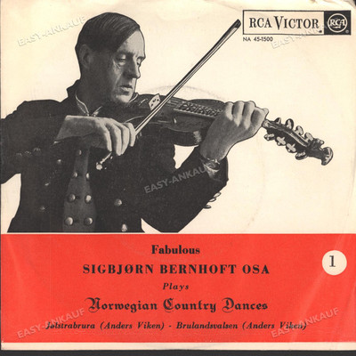 Sigbjørn Bernhoft Osa - Norwegian Country Dances 1 7'' Single Norway 1963 .
