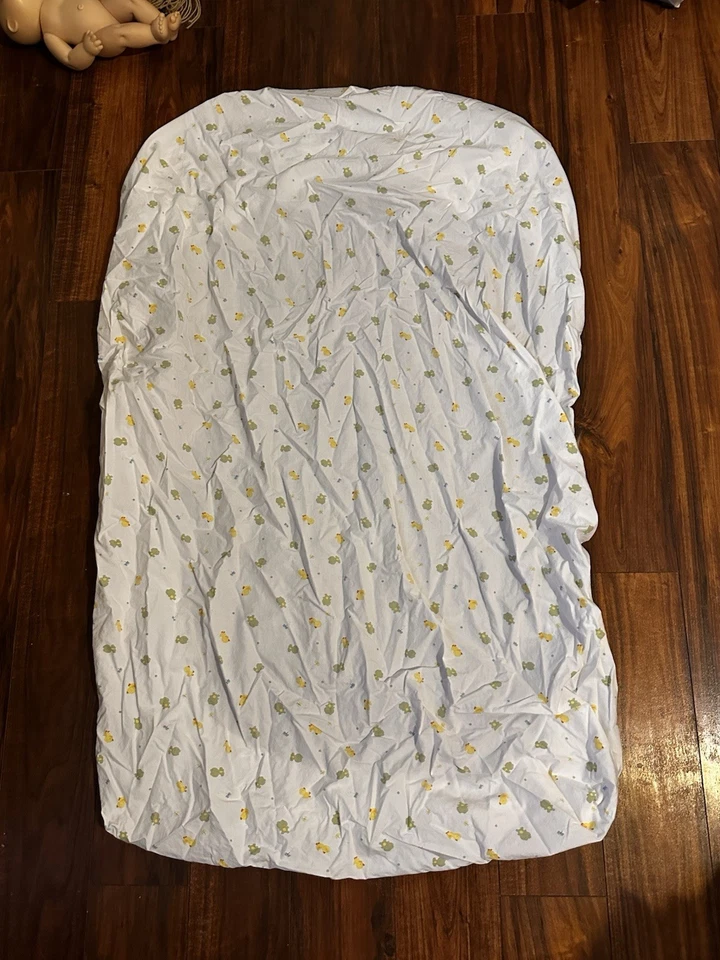 Sábana Cuna Ajustable Carter’s Just One You Libélulas Ranas Patos PATRÓN RARO Foto 3 de 4