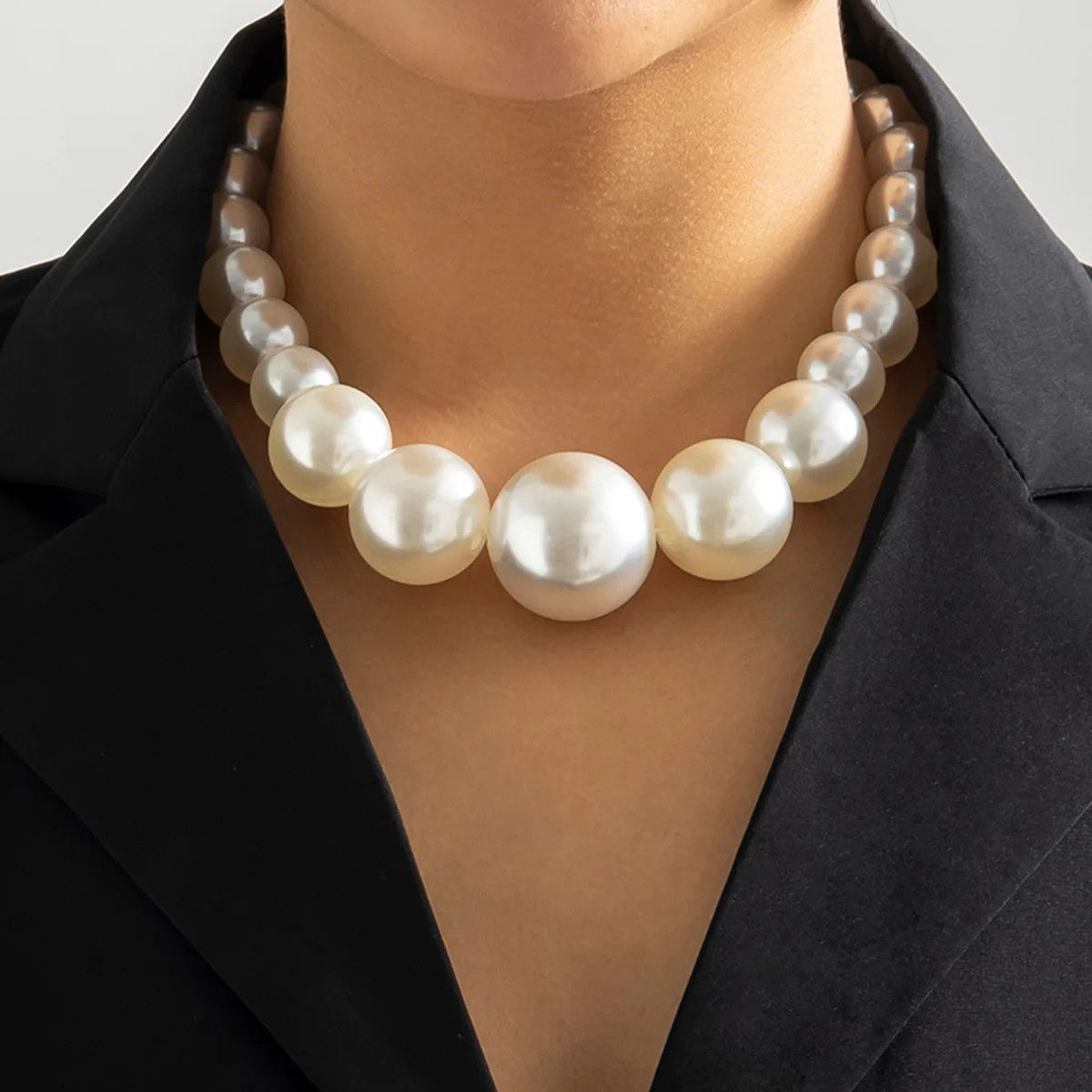 Multilayer Pearl Bead Necklace Simulated Pearl Statement Women Jewelry Chain