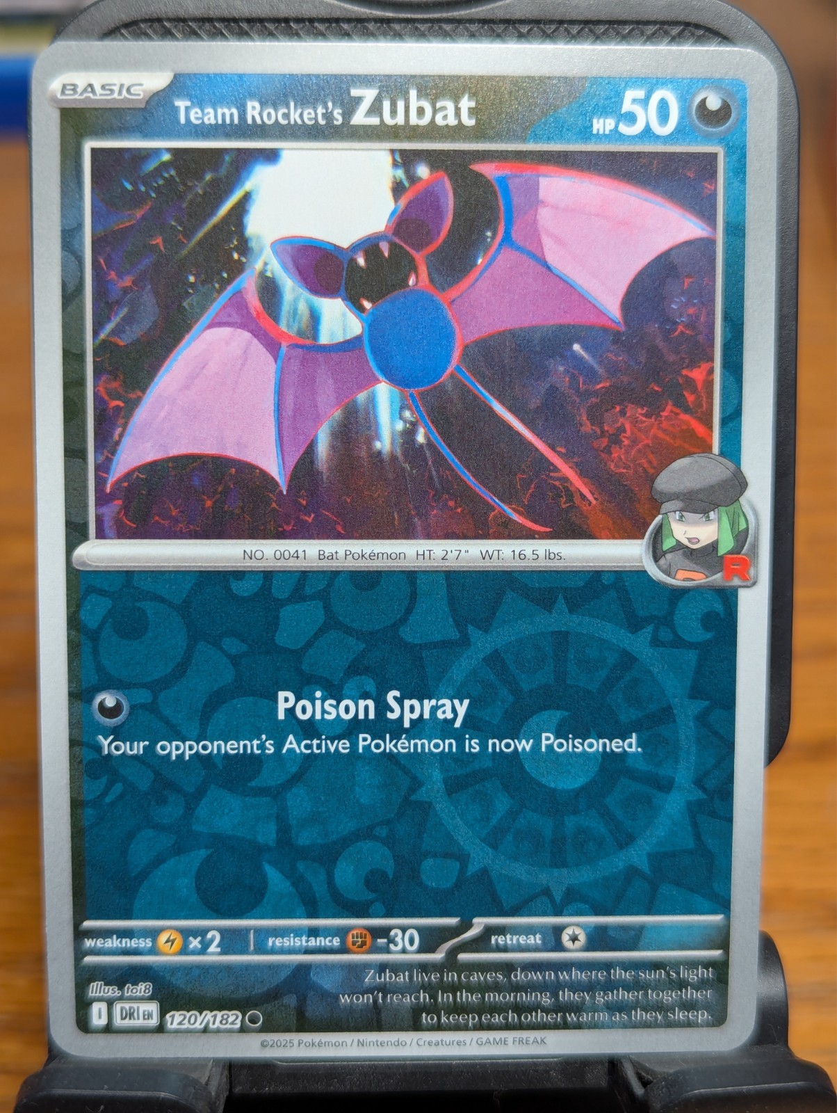Pokemon TCG Destined Rivals Team Rocket's Zubat Reverse Holo 120/182