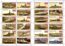 Stamps heets Heavy Cruisers of WWII 2019 Transnistria issue